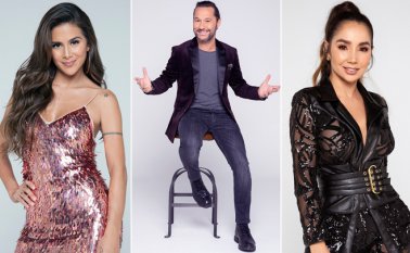 Greeicy Rendón, Diego Torres y Paola Jara. Colprensa