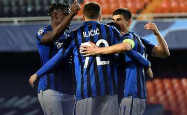 El colombiano Duván Zapata jugó con el Atalanta en el encuentro de este martes. Tomada de Twitter @Atalanta_BC