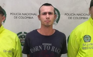 Rafael Antonio Solano Márquez fue capturado por tentativa de homicidio tras ser señalado de apuñalar a un hombre. Policía Nacional