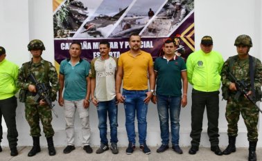 Juan Pablo Aceros, Fermín Ballesteros, Willars Francisco Gaona y José Alexander Camargo. Policía Nacional