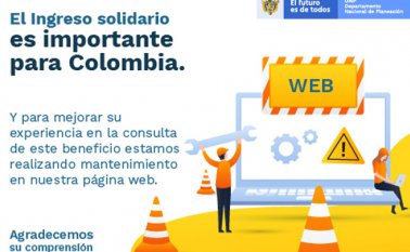 Este es el aviso que aparece al consultar en el sitio https://ingresosolidario.dnp.gov.co. DPN