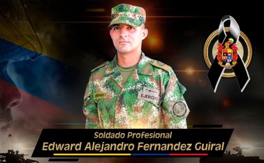 Cinco años como soldado profesional llevaba Edwar Fernández Guiral. Cortesía