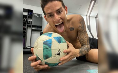 James Rodríguez se impuso a Sergio Agüero, Facundo Campazzo y Paulo Dybala en la Champlay.
Tomada de Twitter @jamesdrodriguez