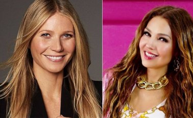 La actriz Gwyneth Paltrow y la cantante mexicana Thalía. Internet