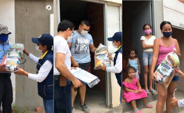 El alcalde destacó que la meta es poder completar las 12 mil ayudas en Los Patios. Cortesía