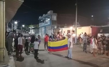 Manifestaciones por falta de ayudas humanitarias durante el aislamiento social. Cortesía