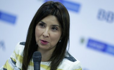 La ministra María Victoria Angulo anunció la creación del Fondo Solidario para la Educación. Colprensa