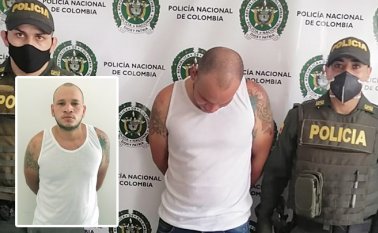Cuando estaba en el centro de Cúcuta Luis Humberto Pereira fue visto por la Policía, quien no dudó en perseguirlo y capturarlo. Policía Nacional
