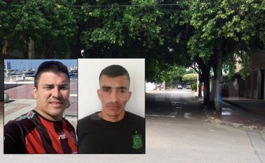 Impedir el robo de 30 millones de pesos le constó la vida al escolta. En la foto, Ómar Alexis Ramírez (izquiersa) y José Wilmer Becerra Ortega (derecha). La Opinión