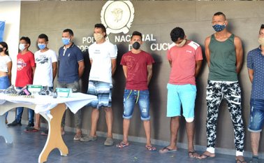 A Los nueve detenidos ya les legalizaron la captura. Para el martes se espera que les imputen la medida de aseguramiento. Cortesía