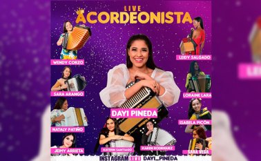 La cucuteña Dayana Pineda fue la encargada de dar vida a los “lives acordionistas”. Cortesía