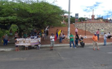 Protesta en la Loma de Bolívar. Cortesía