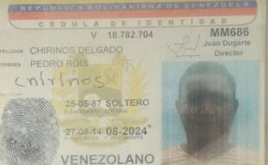 La víctima es oriunda de Venezuela. Será trasladado a Valencia, Cortesía