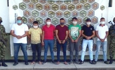 Los capturados fueron puestos a disposición de las autoridades competentes para continuar con su proceso de judicialización. Ejército Nacional