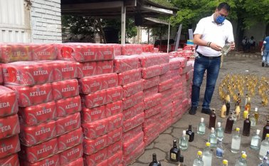 El secretario de Hacienda del departamento, Oscar Gerardino, estuvo al frente de las operaciones de control y vigilancia durante los operativos de fiscalización que se adelantó para la incautación del cargamento de contrabando de licores. Mario Caicedo