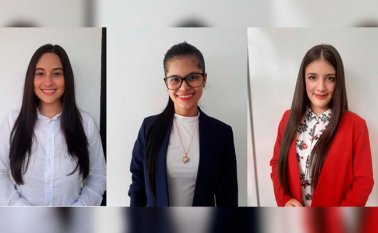 María José Uparela Herrera (primer lugar), Yenifer Natalia Agudelo Parra (segundo lugar), y Liskel Steffanny Campos Patiarroyo (tercer lugar). Cortesía para La Opinión