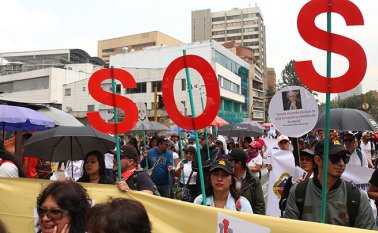 Marcha nacional. Colprensa