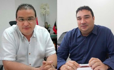 Gobernador Silvano Serrano y  secretario de Hacienda Oscar Gerardino. Archivo