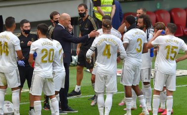 Zinedin Zidane destacó la solidez defensiva de su equipo. AFP