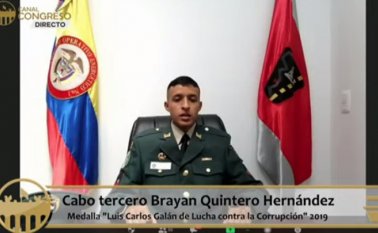 El cabo Brayan Quintero Hernández pertenece al Batallón Especial Energético y Vial N° 6, que mantiene operaciones en el Catatumbo, Norte de Santander. Ejército Nacional