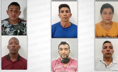 Edwis Enrique Pérez, Wilmer Lázaro Fuentes, Leyla Yadira Yanangona, Jhon Fredy Mena Zúñiga, Neyder Carvajalino y Jorge Alfonso Echávez.  Policía Nacional