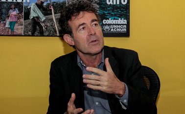 Jozef Merkx, representante en Colombia del Alto Comisionado de las Naciones Unidas para los Refugiados (Acnur), explica de qué manera la agencia brinda acompañamiento a los solicitantes de asilo en el país. Cortesía