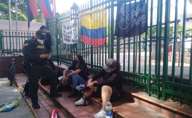 Estudiantes de la UFPS y la Unipamplona hicieron un plantón pacífico buscando la aprobación de la medida. Facebook