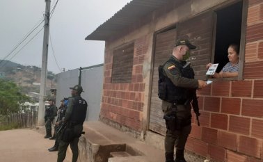 Con la campaña ‘Yo no pago, yo denuncio’ el Gaula recorre diferentes zonas del departamento para que los ciudadanos recurran a las autoridades y no a los intereses de los delincuentes. Policía Nacional