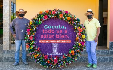 La silleta de Cúcuta fue hecha por la familia Hincapié Rodríguez, de la vereda San Ignacio. Cortesía