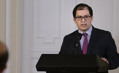 En la casa de Nariño el Presidente de la República Iván Duque posesionó en febrero al nuevo Fiscal General de la Nación, Francisco Barbosa. Colprensa