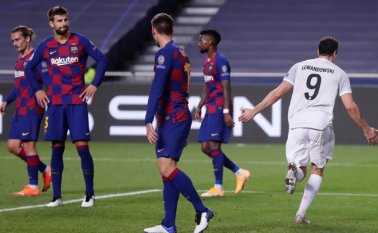 Con una caída estrepitosa finalizó el periplo europeo de un Barcelona que cierra el curso sin títulos. AFP