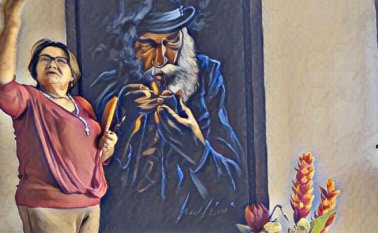 Cecilia María Sánchez Niz, más conocida como la ‘Tía Chila’, busca una biblioteca para los niños de Río de Oro, sur del departamento del Cesar y municipio vecino de Ocaña, Norte de Santander. Cortesía