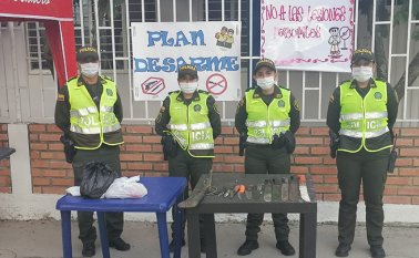 Plan desarme desarrollada por la Policía Nacional. Cortesía