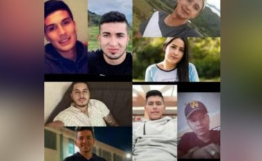 Oscar Andrés Obando, Laura Michel Melo, Campo Elías Benavides, Daniel Vargas, Bayron Patiño, Rubén Darío Ibarra, Jhon Sebastián Quintero y Brayan Alexis Cuarán, son los nombres de los jóvenes muertos en la masacre de Samaniego. Colprensa