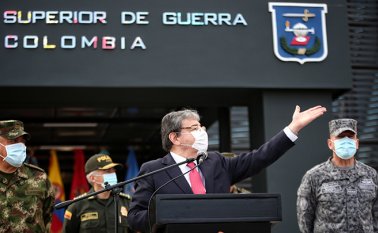 Rueda de prensa del Ministro de Defensa, Carlos Holmes Trujillo, sobre la situación de orden público en el país, que vincula las masacres ocurridas en los últimos días. Colprensa