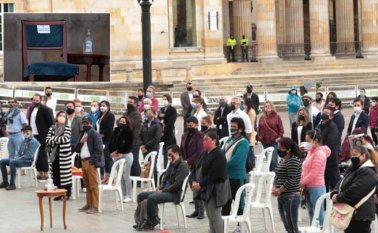 La jornada de perdón y reconciliación comenzó con una celebración ecuménica en memoria de las víctimas. El presidente Iván Duque no asistió al evento. Colprensa