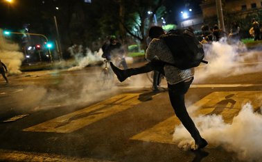 Tercer día de protestas en Bogotá tras el presunto homicidio de Javier Ordóñez por parte de la Policía Nacional. Colprensa
