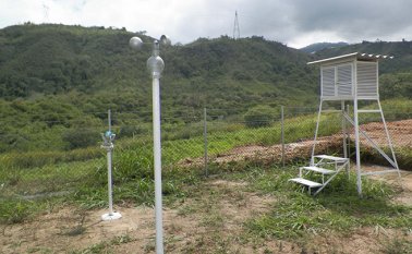 Estación meteorológica, en aras de monitorear los cambios climáticos.  Cortesía