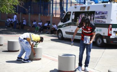 Hinchas del Cúcuta Deportivo se unieron a la jornada. Juan Pablo Cohen