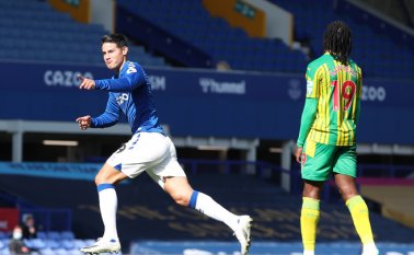 James Rodríguez no marcaba gol desde el 5 de octubre de 2019. AFP