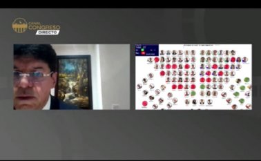 Sesión plenaria del Senado del 20 de julio de 2020 para escoger la nueva mesa directiva.  Colprensa