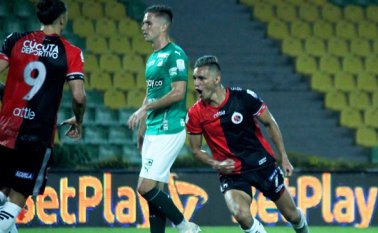 Matías ‘Coquito’ Rodríguez selló el empate  al minuto 71, por la vía del penal.   Dimayor