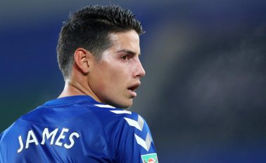 James, que llegó procedente del Real Madrid, lo tendrá difícil para levantar el galardón, al competir con su compañero Dominic Calvert-Lewin, autor de cinco goles en tres partidos. AFP