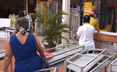 El mobiliario que fue solicitado en 2018, está destinado a colegios rurales. Cortesía