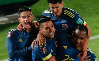 ‘El Tigre’ Falcao pudo anotar el empate y alcanzar los 35 goles en la tabla de goleadores colombianos. AFP