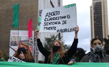 En septiembre se desarrollaron varias movilizaciones en el país por parte de mujeres que le exigen al Gobierno Nacional la despenalización del aborto. Archivo Colprensa