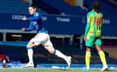 James Rodríguez lleva tres goles y tres asistencias en la Premier League. Archivo/La Opinión