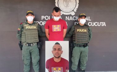 Jonás David Soto, alias Cabeza, fue enviado a la cárcel mientras avanza su proceso judicial. Policía