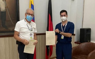 Momento en el que Yáñez encargó la Secretaría de Salud a Fajardo Granados, el pasado 24 de julio. Cortesía para La Opinión