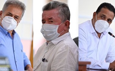 (De izquierda a derecha) José Luis Duarte, presidente; Luis Alberto Otero, primer vicepresidente; y Emerson Meneses, segundo vicepresidente. Asamblea de Norte de Santander